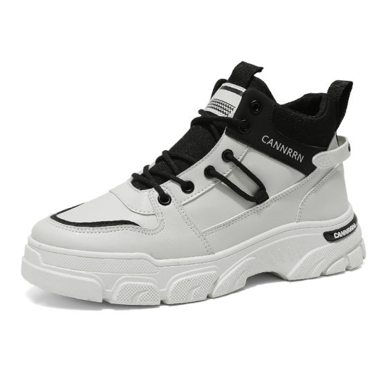 Autumn Men's Shoes New High-top Martin Boots Men's Trendy All-match Workwear Shoes for Work Site Non-slip Casual Ankle Boots