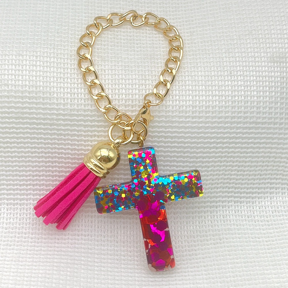 Resin Material 1 Piece Casual Cross Resin Polishing Bag Pendant Cup Chain