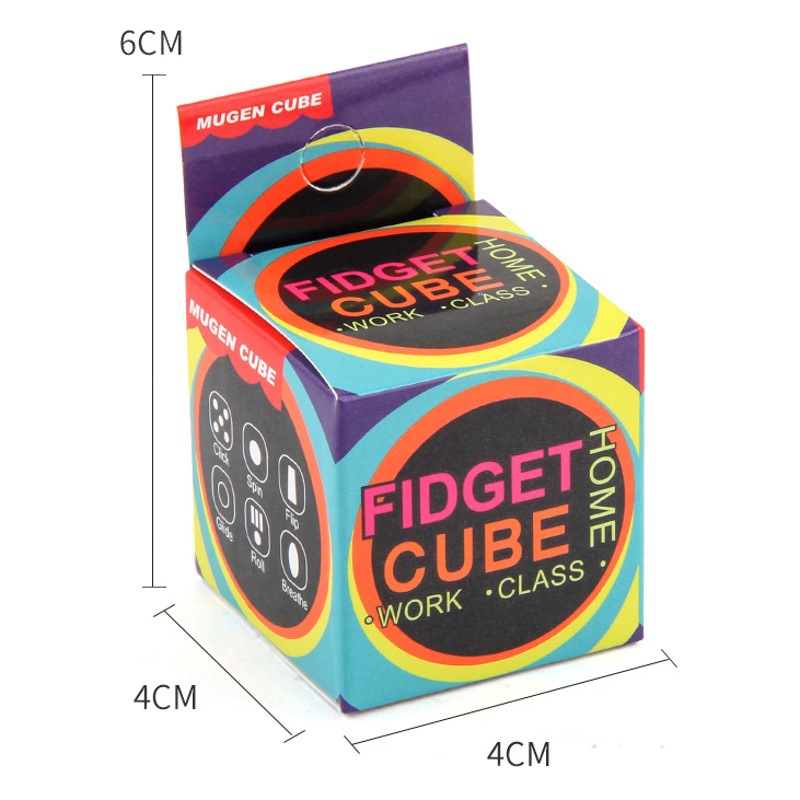 Nuevo juguete exótico de descompresión dedo ventilación descompresión impresión UV ilimitado dados color del ventilador de seis caras Cubo de juguete transfronterizo