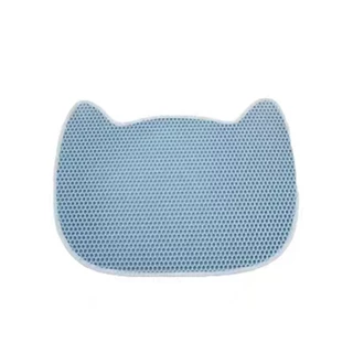 厂家直销防溅猫砂垫双层滤砂防带出猫咪型EVA猫砂垫车缝包边