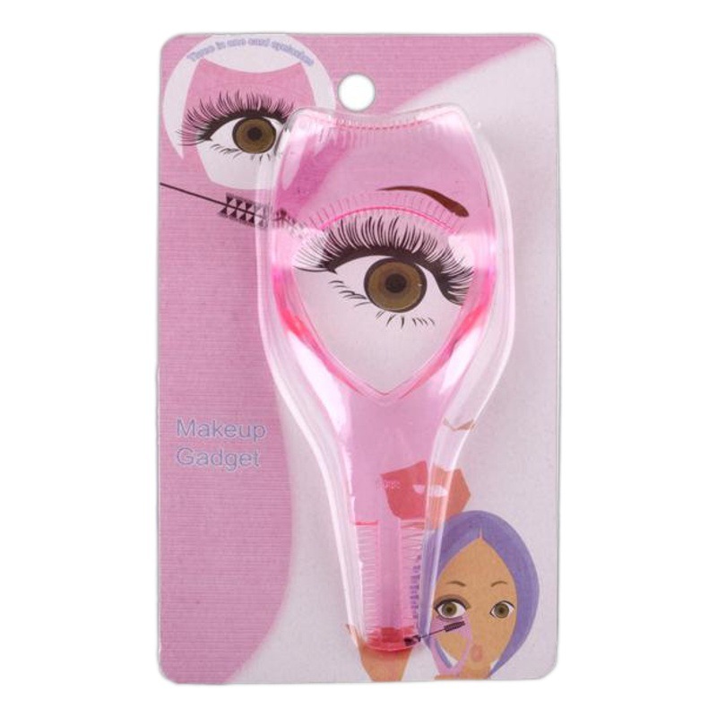 Tarjeta 3 en 1 para pestañas y delineado, nueva diseño de plástico, herramienta auxiliar para maquillaje