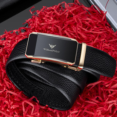 英皇保羅皮帶男士真皮自動扣男款腰帶商務品牌商務休閒褲帶腰帶男