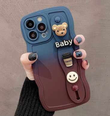 Simple gradiente de color a juego iPhone14 borde ondulado 13Promax para Apple 12/11 caja del teléfono 6/7GE suave