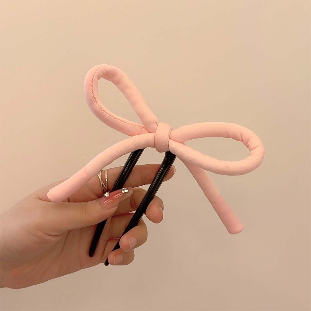 Dulce arco en forma de U, lindas bolas de cabeza, simple detrás de la cabeza, clipes de cabello modernos para las mujeres