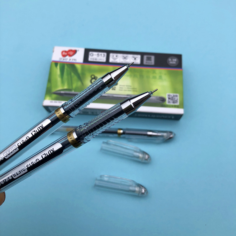 Intimate gel pen G-513 signature pen student stationery carbon pen black water pen 0.38mm refill full needle tube