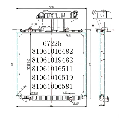 for MAN Truck – car radiator