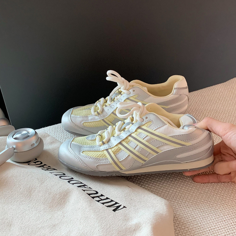 Grape Mom Studiolee 身長4cmアップ～おしゃれなメッシュコントラストカラーのレースアップインナー身長アップ女性用フォレスト・ガンプランニングシューズ|undefined