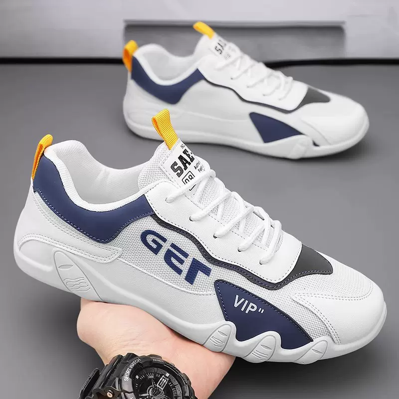 春季透气男鞋2025年新款百搭革面休闲男士运动减震跑步鞋阿甘潮鞋