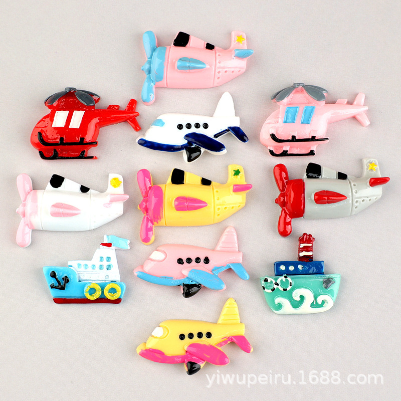 aircraft helicopter resin accessories cream glue mobile phone case material headdress hair accessories diy transport ship