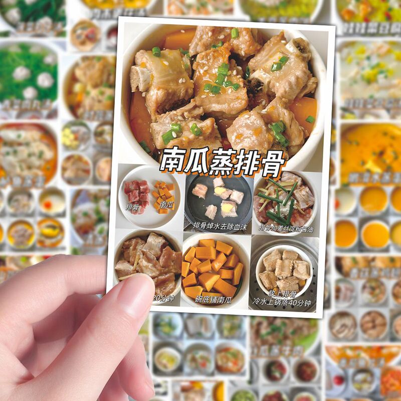 106 Simple Steamed Dish Recipe Stickers, Creative and Delicious Steamed Dish Recipe Decals, DIY Waterproof Stickers for Phone Cases and Notebooks 106 Simple Steamed Dish Recipe Stickers, Creative and Delicious Steamed Dish Recipe Decals, DIY Waterproof Stickers for Phone Cases and Notebooks