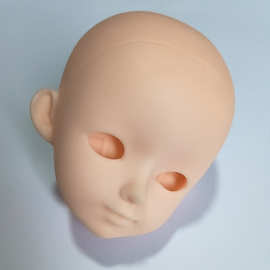 30厘米娃娃素头源头厂家手工材料玩具配件搪胶开眼无妆裸娃头公仔