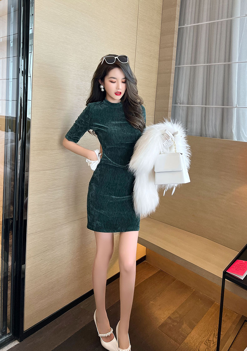 C1683 980K VÁY ĐẦM LIỀN THÂN NỮ CHOTDNG DÁNG ÔM BODY GỢI CẢM SEXY MÙA XUÂN THU ĐÔNG PHỤC CỔ CỔ ĐIỂN THỜI TRANG NỮ G03 SẢN PHẨM MỚI