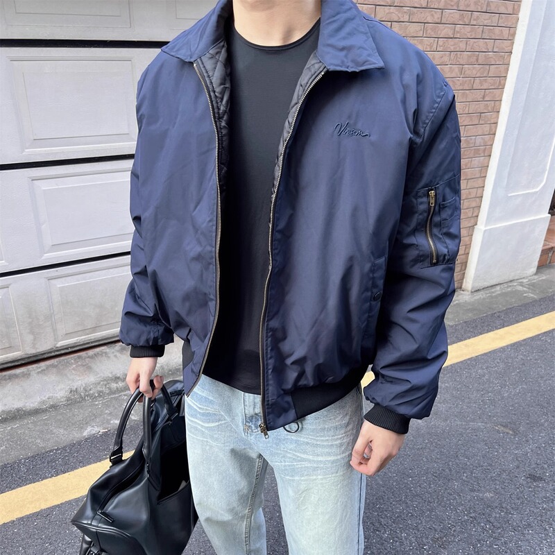 2024 American Style 2024 Autumn and Winter Jacket Warm Cotton-padded Coat Jacket Men's Carhart Vintage Ma1 Short Top