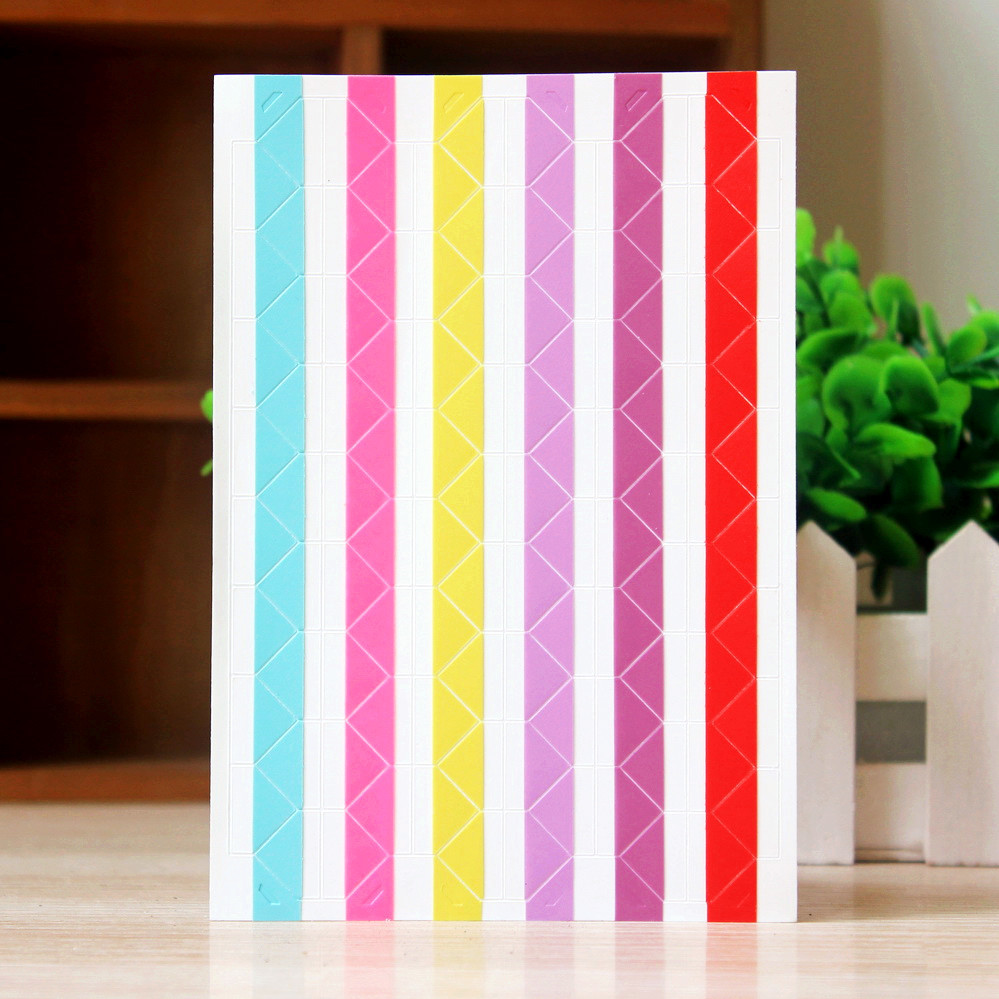 照片角贴宝宝相册儿童影集diy手工制作风琴本彩虹配件相片粘贴角