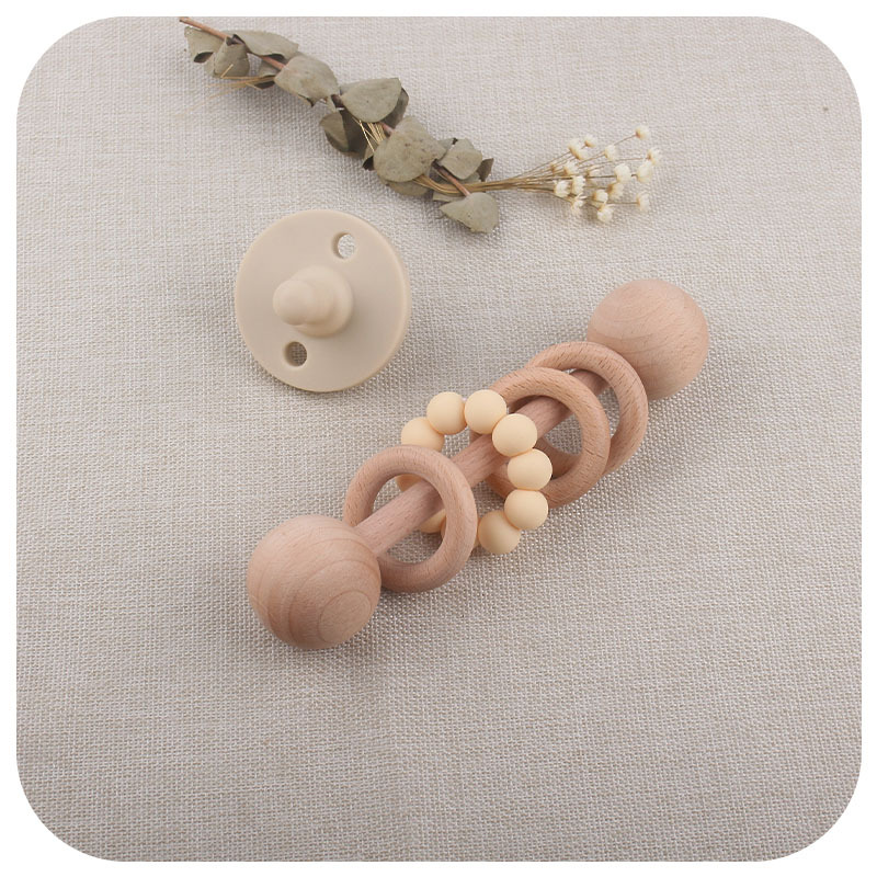 Nuevo bebé suministros bebé DIY cuentas de silicona mordedor niños Beech dientes moler palo AliExpress Juguetes