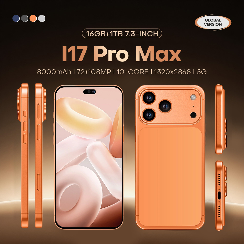 Cross-Border Best-Selling I17 Promax Android Smartphone 7.3inch Large-Screen Mobile Phone Direct from the Manufacturer