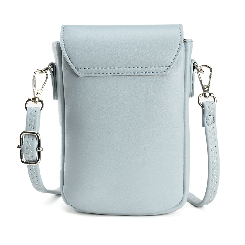 2024 nuevo bolso de mujer para teléfonos móviles, bolso de hombro coreano, bolso multifuncional para mujeres, bolso vertical de color sólido para teléfonos móviles