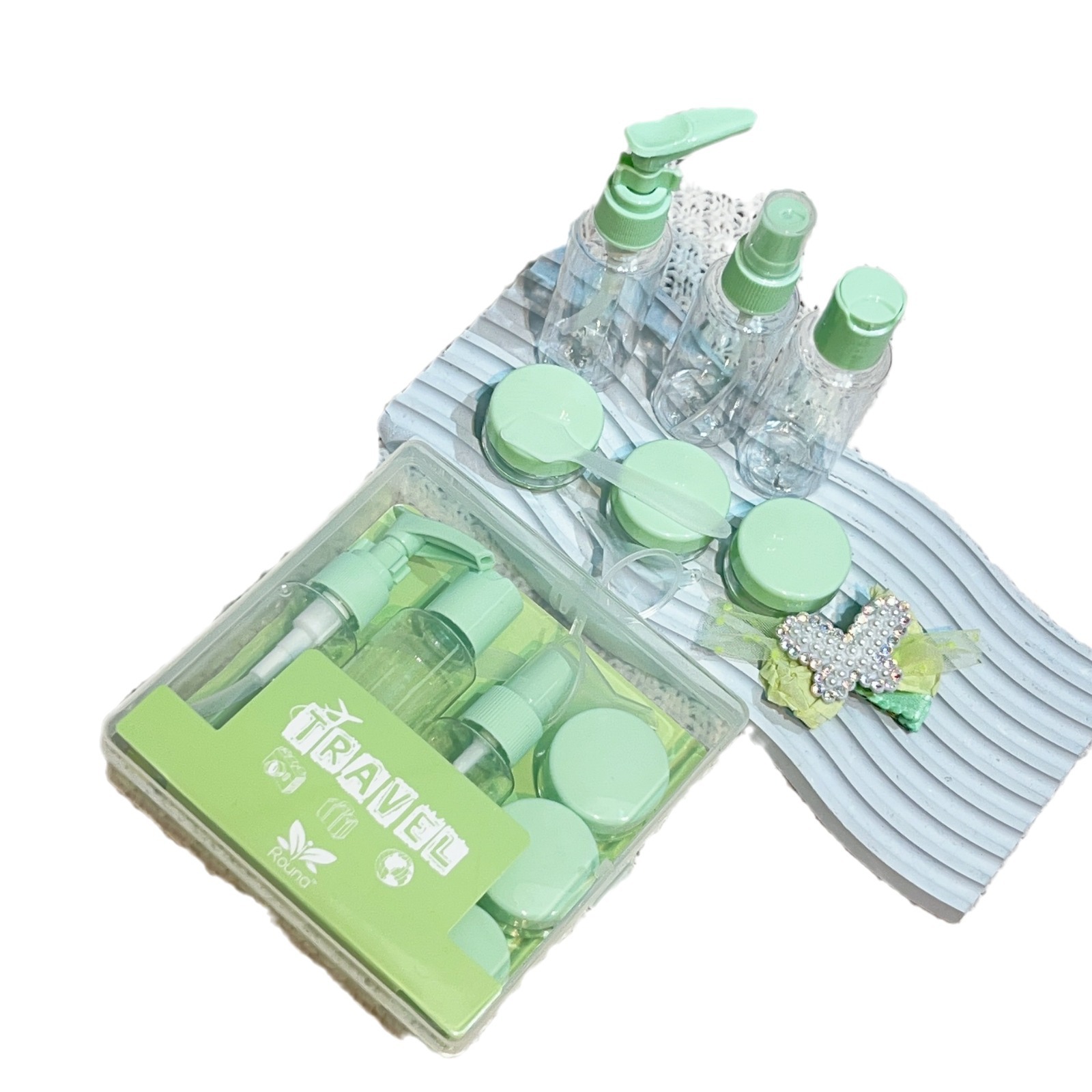 Botella de spray PET, botella de loción, botella de cosméticos, botella de crema, selección multicolor, juego de botellas de viaje recargables, pequeña capacidad