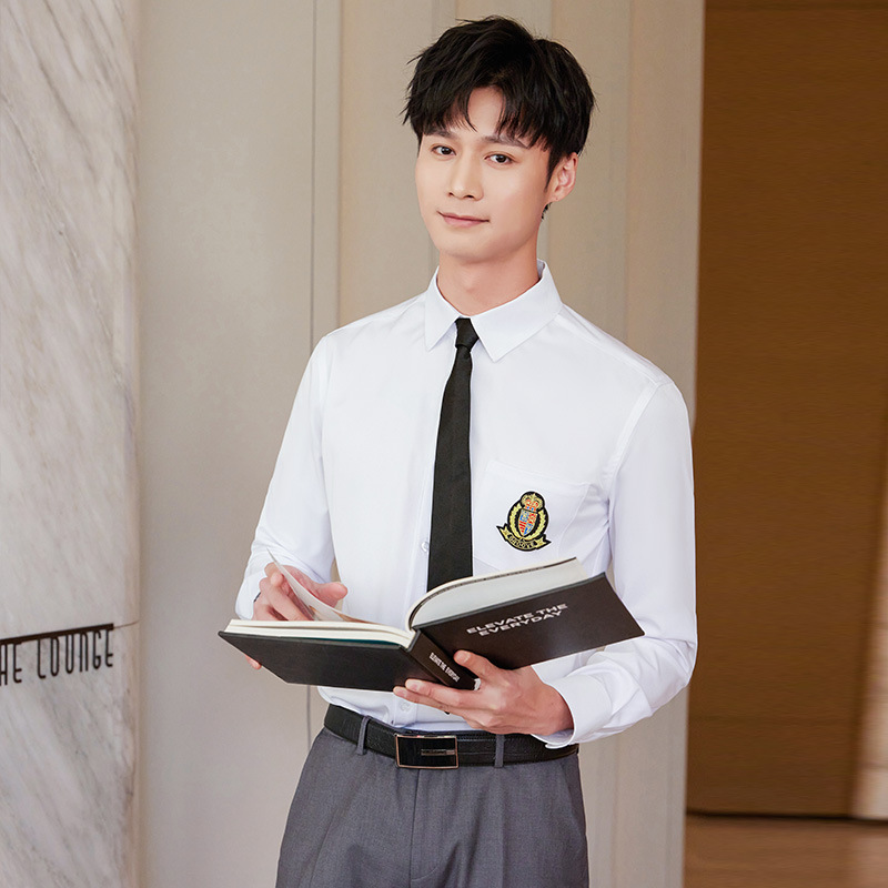 Men's Business Clothes Shirt Hotel Nightclub Bar KTV Billiards Club Front Desk Cashier Work Clothes