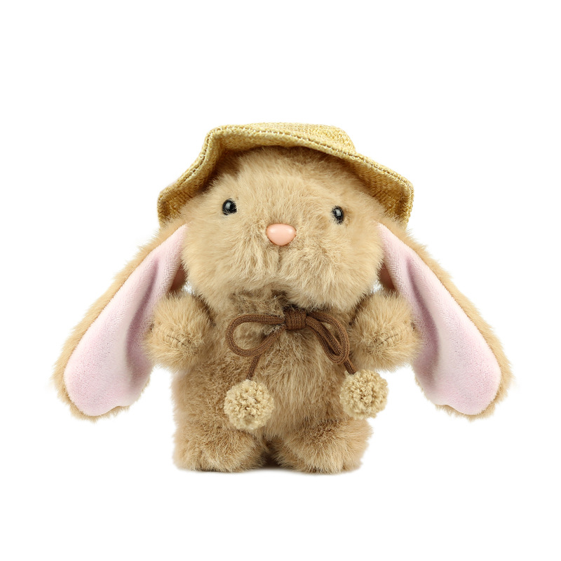 Adorable Peluche de Conejito, Colgante para Sombrero, Llavero, Adorno para Bolsa, Muñeco de Conejo Blanco, Regalo image 5