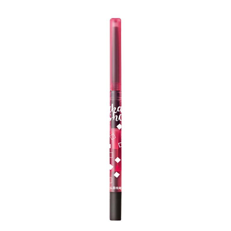 Maquillaje Kakashow doble cabeza lápiz de labio de contorno de labio de color duradero impermeable mate falso fabricante de labio