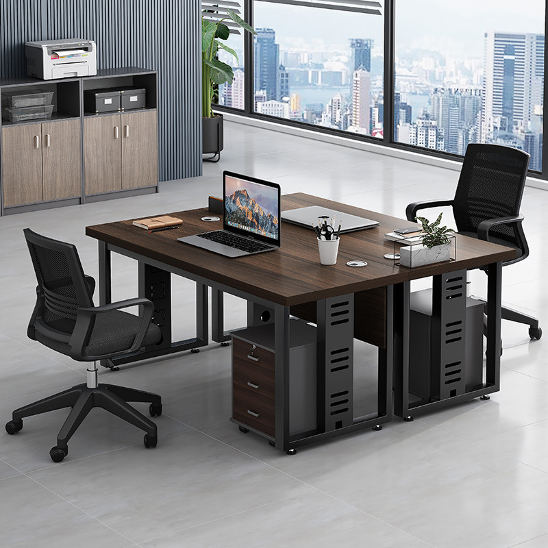 Escritorio de oficina simple Escritorio de personal moderno mesa de oficina y silla combinación 2/4/6 personas Escritorio de oficina Mesa de computadora financiera