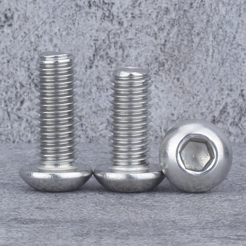 304 stainless steel semi-round head hexagonal screw pan head screw mushroom head round cup yuan cup M2.5M3M4M5