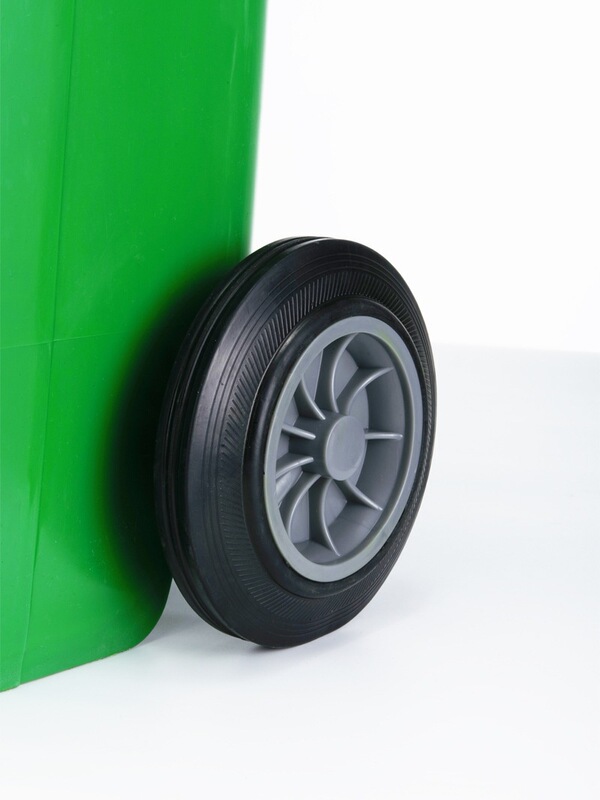 Trash Can Wheel Axle Enlarged Wheel Sanitation Trash Can Thickened Wheel Accessories Iron Shaft Solid Wheel Rubber Roller Outdoor