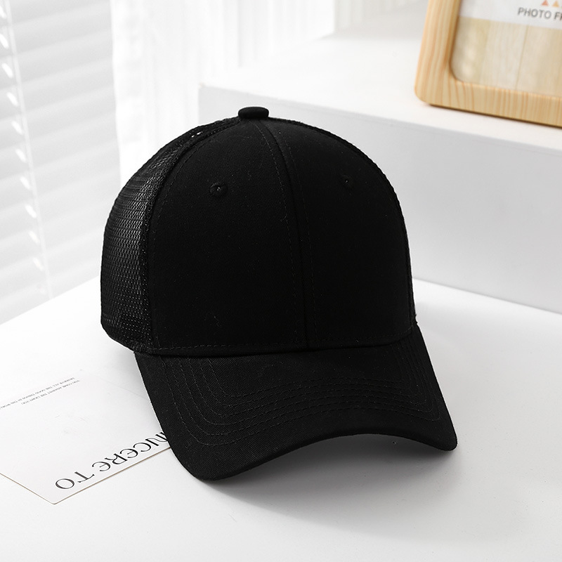 Sombreros para niños, sombreros para el sol, gorras de primavera y otoño, gorras de béisbol coreanas para padres e hijos, gorras de media malla con protector solar de moda para hombres