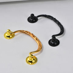 American country style furniture handle, North American drawer cabinet door handle, Mediterranean European black handle, hole distance 93mm