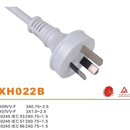 澳大利亚插头电源线两芯三芯10A15A插头背背插头现货出售