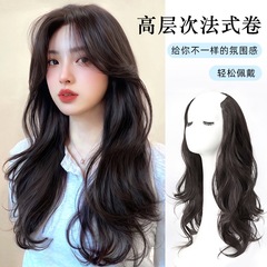 假发一片式假发女仿真发卷发发片无痕蓬松增发量大波浪隐形假发片
