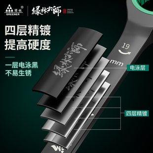 ✅ Ratchet Wrench Fast Plum Blossom Opening 19 Automatic Two-Way Dual-Use Plum Open Wrench 17 Tool Set