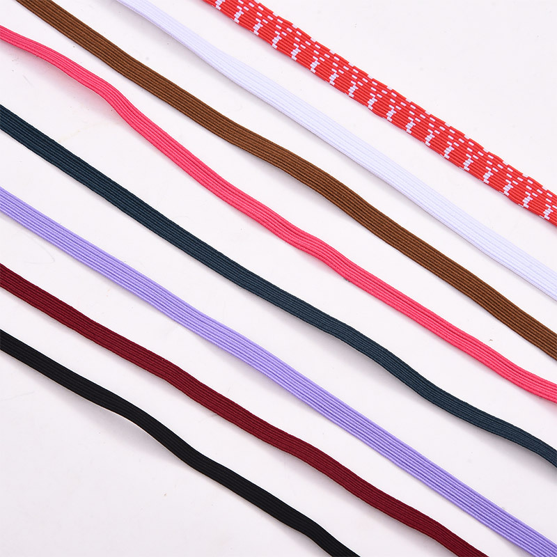 Cinturón elástico de gancho de alta elasticidad, banda de goma ancha plana, banda elástica de tejido para pantalones de bebé, cintura elástica, banda elástica duradera