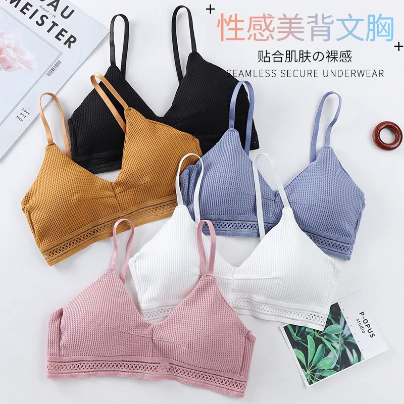 Comfortable sexy underwear, soft wireless bra