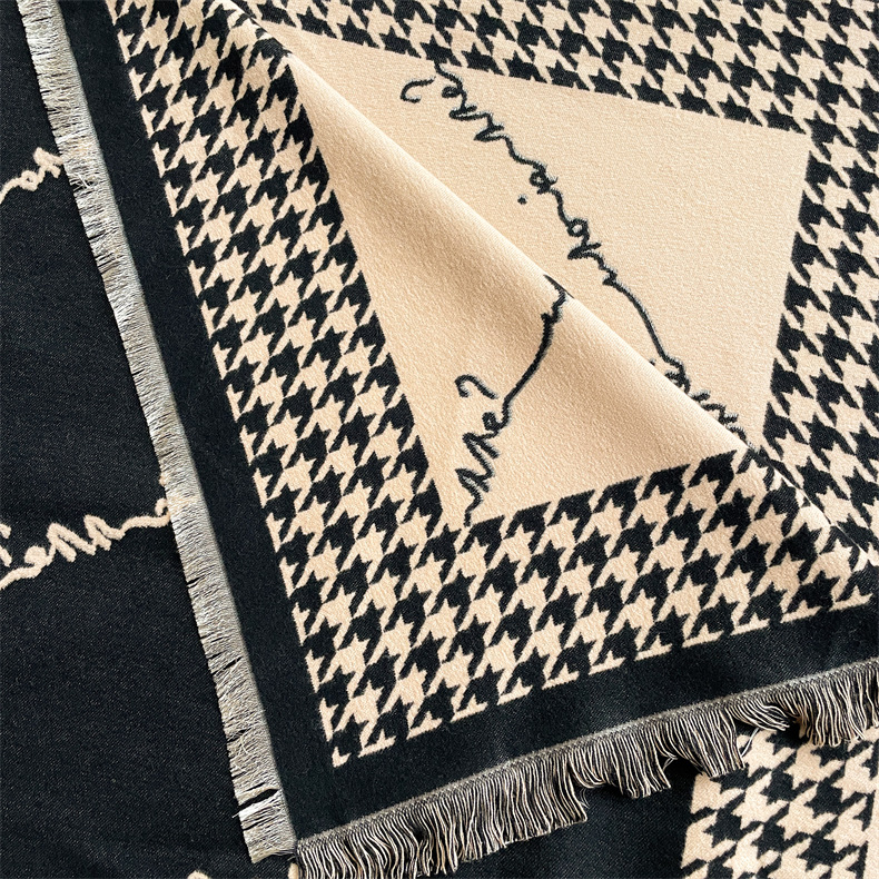 Autunno e inverno nuovo semplice ispessito imitazione cashmere scialle donna versione coreana versatile studente coppia caldo_voghion.com