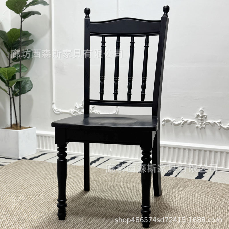 American Country Solid Wood Dining Chair Retro Classic Chair Home Dining Table Chair Simple Designer Soft Backrest Chair American Country Solid Wood Dining Chair Retro Classic Chair Home Dining Table Chair Simple Designer Soft Backrest Chair