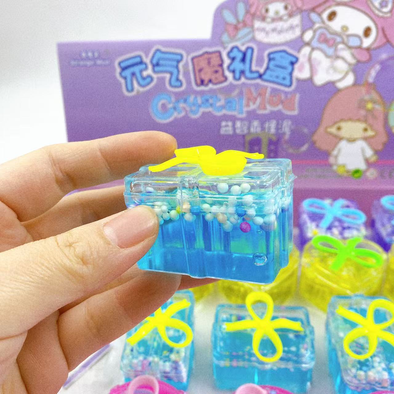 Nuevos regalos de goma espumante en caja de barro colorido slime al por mayor diy reducción de presión juguetes infantiles puzzle 1 yuan al por mayor