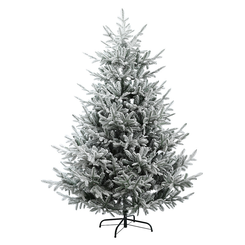 Suministros de decoración navideña árbol de Navidad árbol de nieve 1,8 m PE hoja mixta pegajoso pino blanco fruta cayendo nieve simulación árbol de Navidad