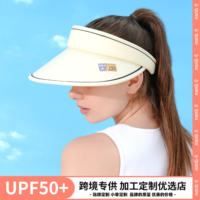 UPF50+ Summer Windproof Sunshade Hat for Women Outdoor Travel Sun Protection Lightweight Versatile Cap