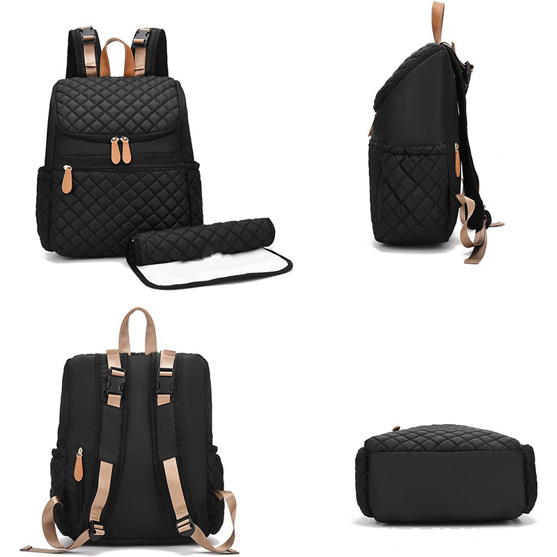 Amazon nueva mochila de pañales multifuncional mochila de pañales impermeables con almohadilla de cambio de pañales mochila de viaje de gran capacidad