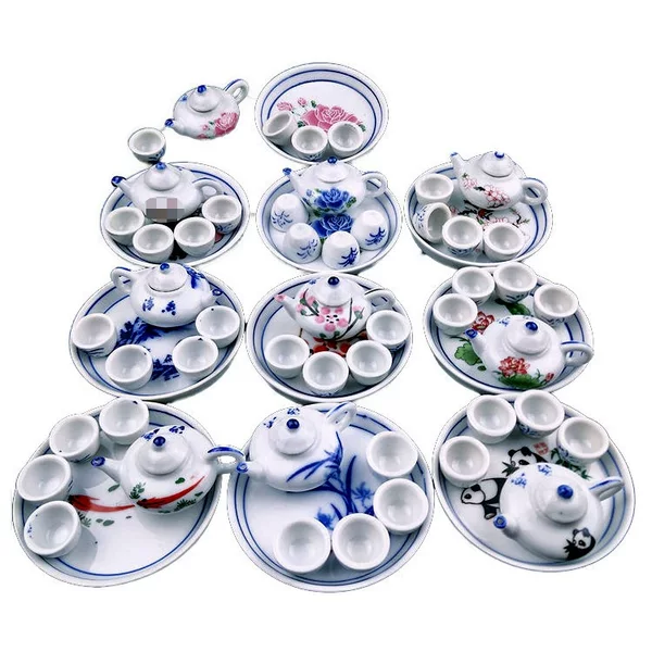 Tourist Attractions Children's Play Toy Set Mini Boy Tea Set Simulation Ceramic Teapot 10 yuan Store