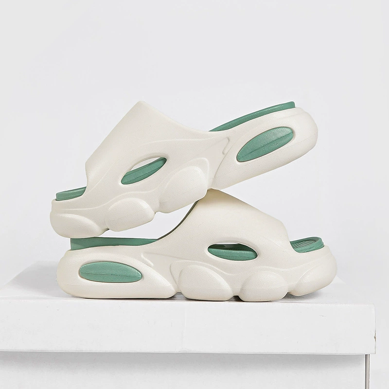 Уличные шлепанцы ярких цветов 4,0, пляжная женская обувь с ощущением какашек, летние повседневные сандалии, двухцветная подошва