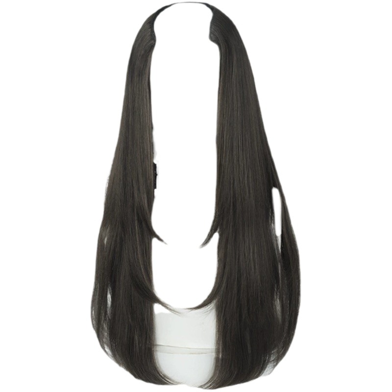 Cross-Border Wig One-Piece Layered Inner Buckle Micro-Curly Hair Extensions Simulated Hair Invisible Traceless Fluffy Hair Extension Patch