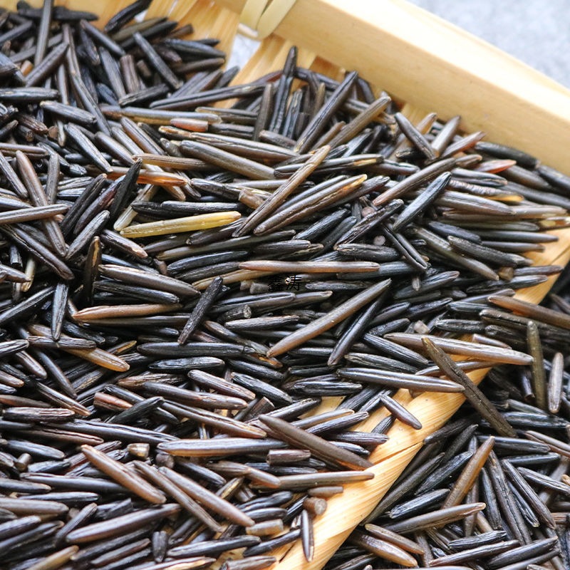 3号野米松针米号黑野米黑米黑菰米五谷杂粮粥材料粮批发一件 批发