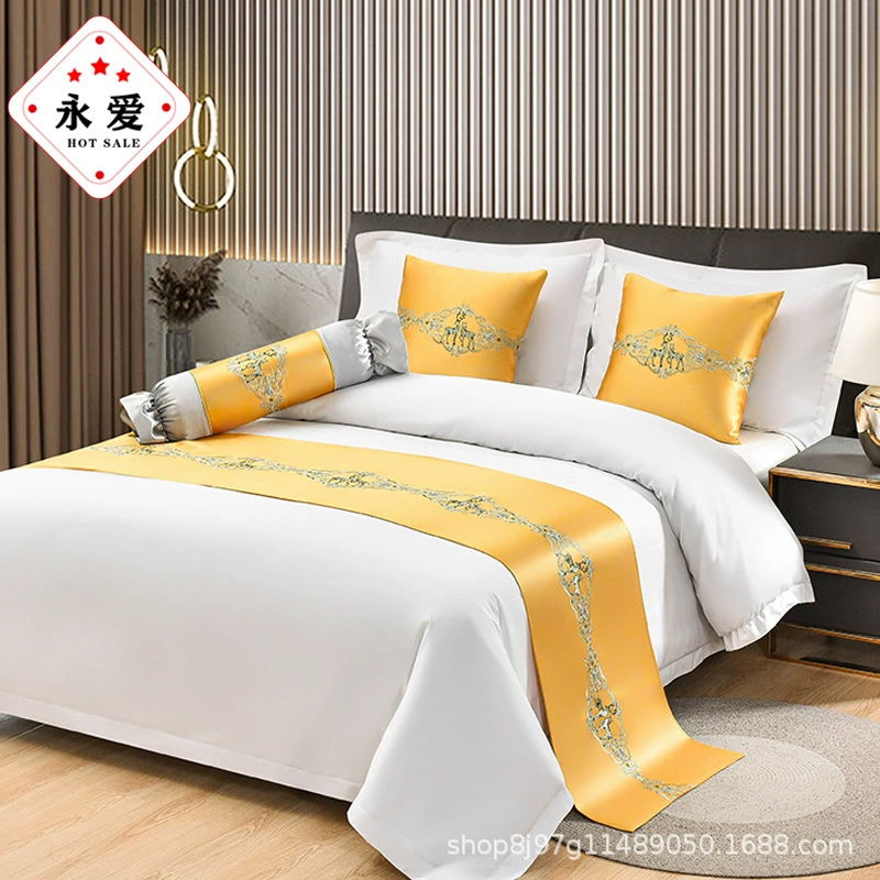Bed Towel Luxury Hotel Hotel bedding Furnishing Best Best Bed Banner European Simple Light luxury bed cover