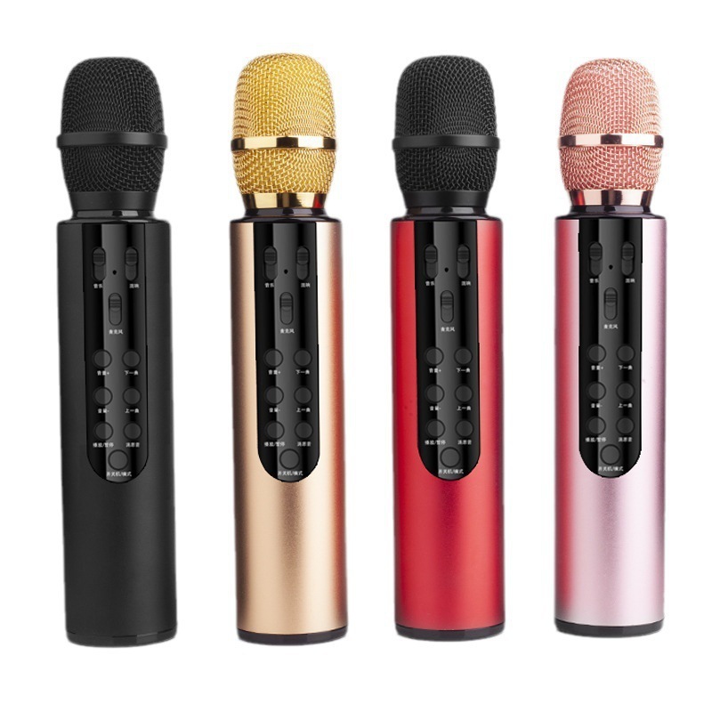 新型m 6マイク無線bluetoothコンデンサースピーカー二重スピーカーマイク音響一体マイクマイク音カード|undefined
