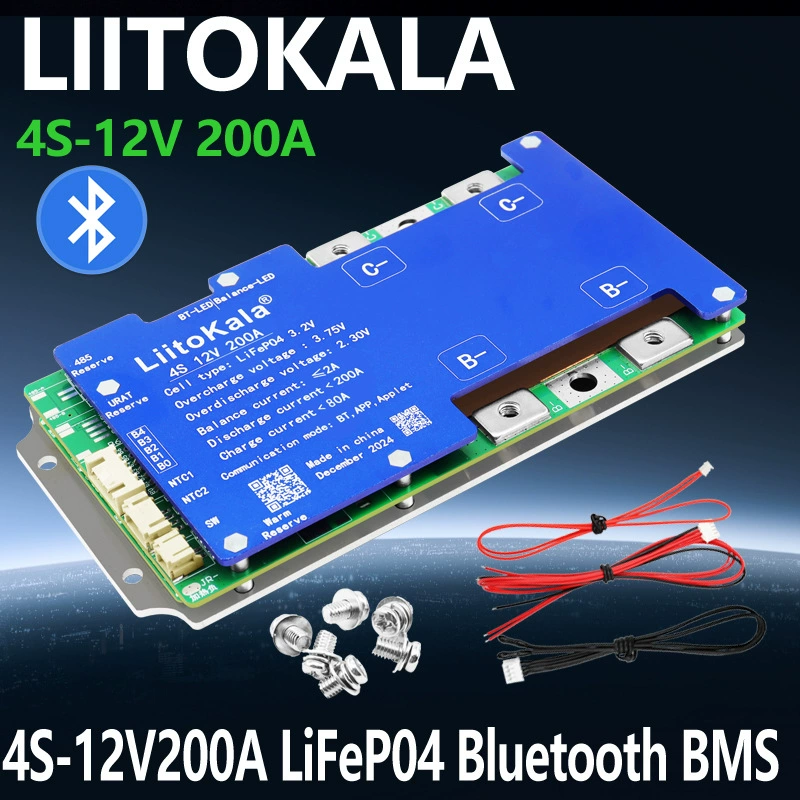 Защитный литиевый аккумулятор, 4S, 12В, 200А, Bluetooth, 12В