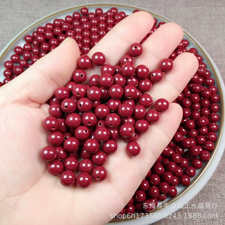 Round beads, accessories, wholesale, cinnabar