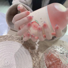 B380 Playful French Fresh French Nail Wearable Nails Removable Nail Art Factory Direct Sale One Piece Shipping